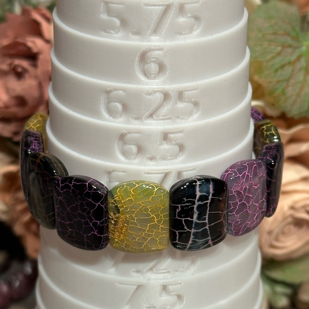 Dragon Vein Soft Bangle 19mm Panels Size 7 - Picture 3 of 5